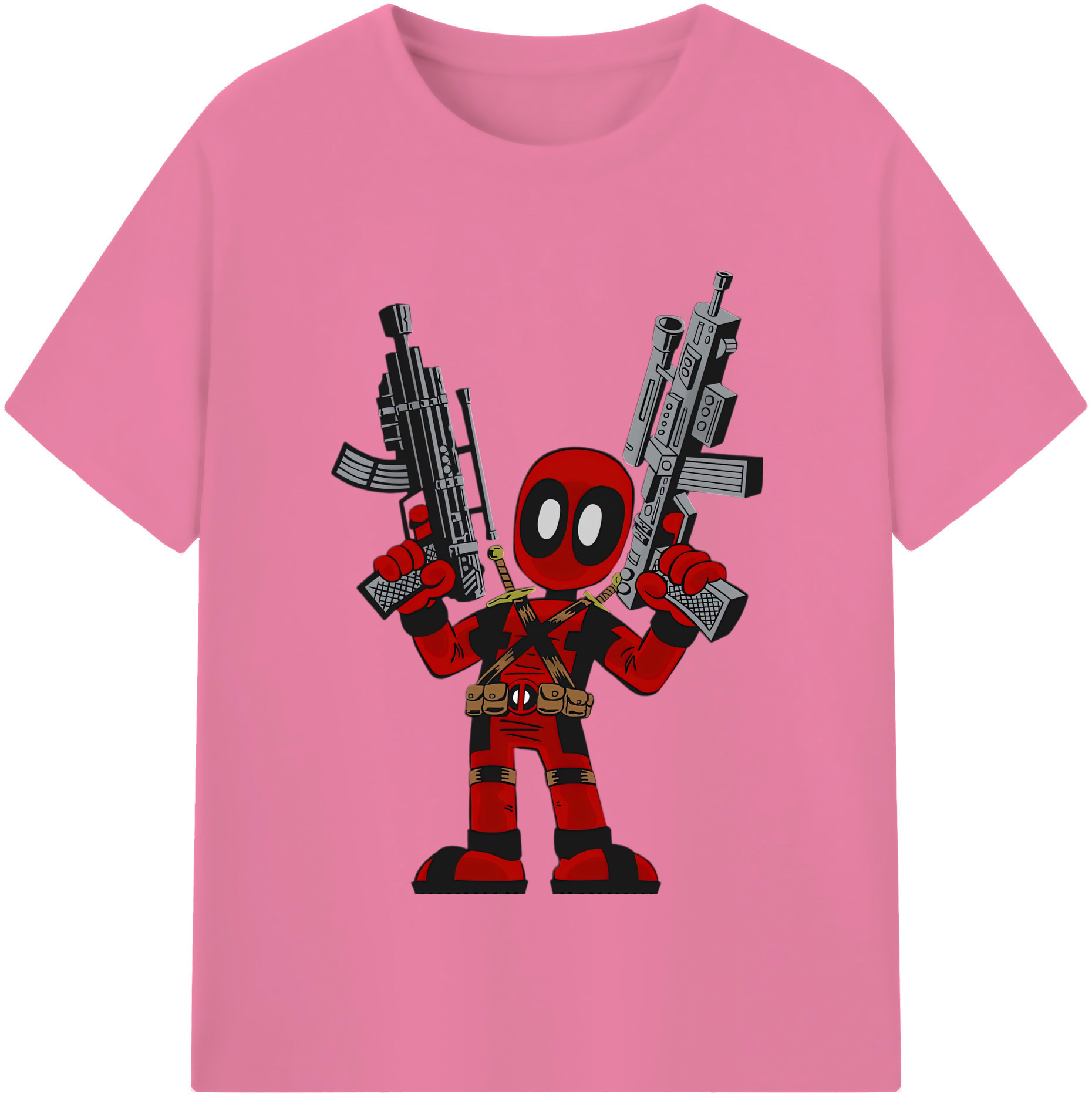 （画像用） Deadpool デッドプール 綿100％半袖Tシャツ（フロントプリント）